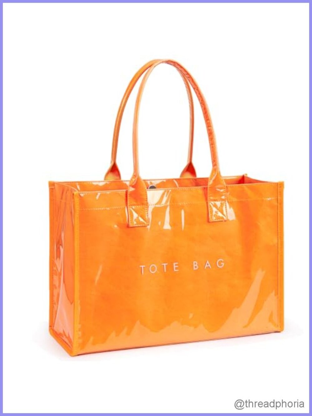 PVC Kraft Paper Tote Bag Women's Handbag Reinforced Handles Laptop Work